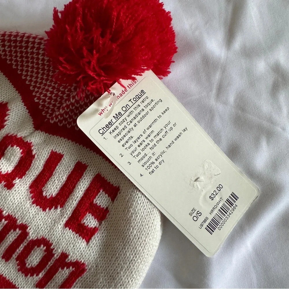 🆕🇨🇦 RARE 2010 Lululemon Olympic Canada Cheer Me On Toque - Picture 5 of 5